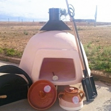 LOTE HORNO DE BARRO +ACCESORIOS+ASADOR POLLOS Y PUCHERO 